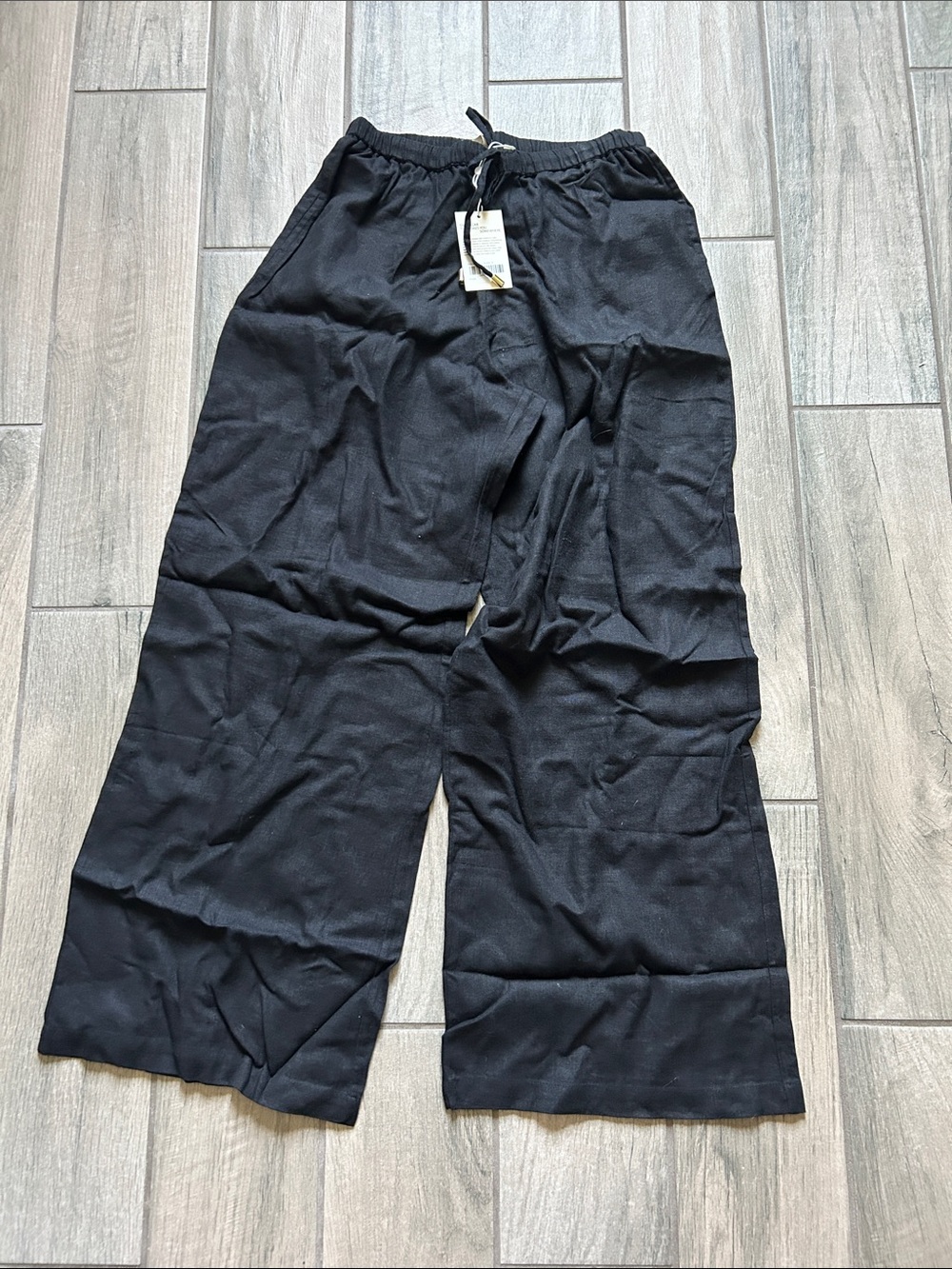 Monday Swimwear Black Wide-Leg Swim Coverup Pants Tuscany